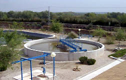 View partial sewage treatment plant.